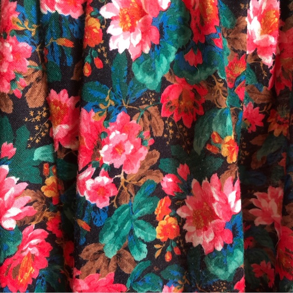 Faded 90s knit floral skirt elastic waist pilled distressed cool! - Picture 6 of 7